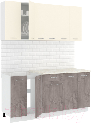Готовая кухня Кортекс-мебель Корнелия Лира-лайт 1.7м - фото