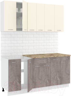Готовая кухня Кортекс-мебель Корнелия Лира-лайт 1.7м - фото