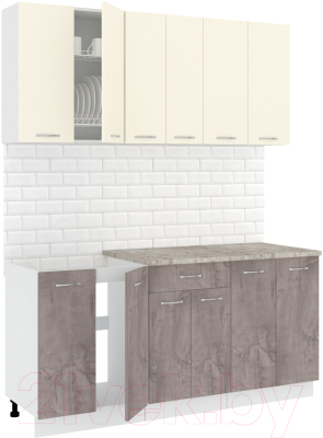 Готовая кухня Кортекс-мебель Корнелия Лира-лайт 1.7м - фото