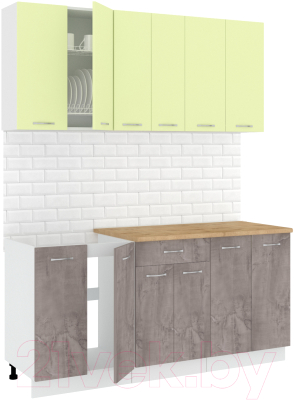 Готовая кухня Кортекс-мебель Корнелия Лира-лайт 1.7м - фото