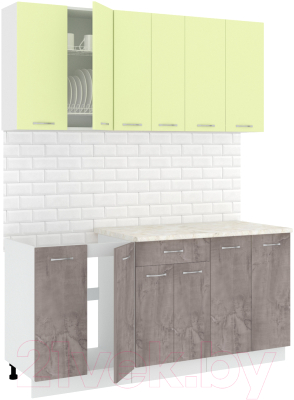 Готовая кухня Кортекс-мебель Корнелия Лира-лайт 1.7м - фото