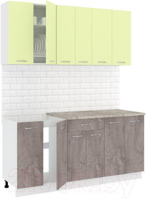 Готовая кухня Кортекс-мебель Корнелия Лира-лайт 1.7м - фото