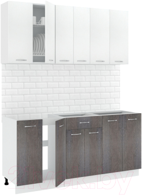Готовая кухня Кортекс-мебель Корнелия Лира-лайт 1.7м без столешницы  - фото