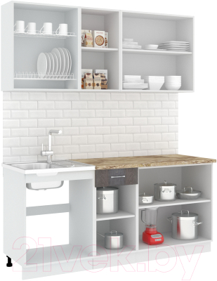 Готовая кухня Кортекс-мебель Корнелия Лира-лайт 1.8м 