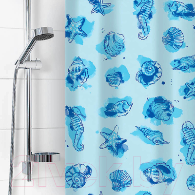 Шторка-занавеска для ванны V-line Посейдон 180x180