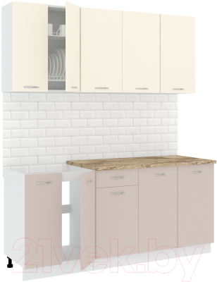 Готовая кухня Кортекс-мебель Корнелия Лира-лайт 1.8м  - фото
