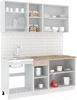 Готовая кухня Кортекс-мебель Корнелия Лира-лайт 1.8м 