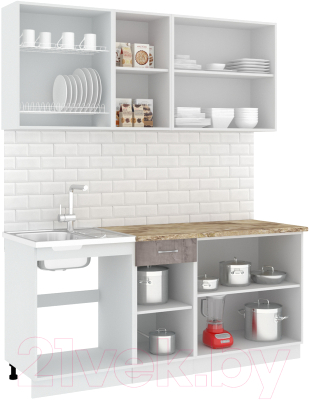 Готовая кухня Кортекс-мебель Корнелия Лира-лайт 1.8м