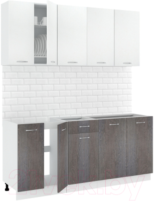Готовая кухня Кортекс-мебель Корнелия Лира-лайт 1.8м без столешницы  - фото