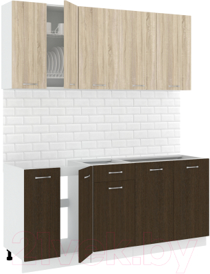 Готовая кухня Кортекс-мебель Корнелия Лира-лайт 1.8м без столешницы - фото