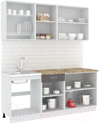 Готовая кухня Кортекс-мебель Корнелия Лира-лайт 1.9м
