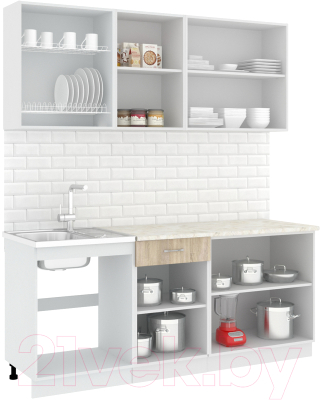 Готовая кухня Кортекс-мебель Корнелия Лира-лайт 1.9м