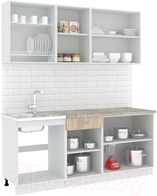 Готовая кухня Кортекс-мебель Корнелия Лира-лайт 1.9м