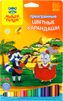 Набор цветных карандашей Мульти-пульти Енот в Испании / CP_10825 - фото