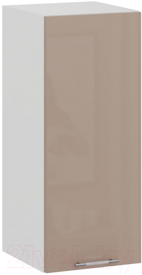 Шкаф навесной для кухни ТриЯ Весна 1В3 (белый/кофе с молоком) - фото