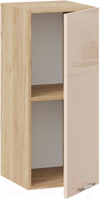 Шкаф навесной для кухни ТриЯ Весна 1В3 (дуб крафт золотой/ваниль глянец)