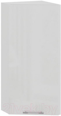 Шкаф навесной для кухни ТриЯ Весна 1В3Т (белый/белый глянец) - фото