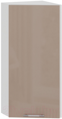 Шкаф навесной для кухни ТриЯ Весна 1В3Т (белый/кофе с молоком) - фото
