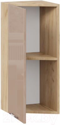 Шкаф навесной для кухни ТриЯ Весна 1В3Т (дуб крафт золотой/кофе с молоком)