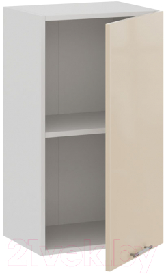 Шкаф навесной для кухни ТриЯ Весна 1В4 (белый/ваниль глянец)