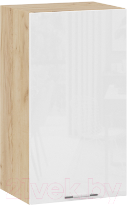 Шкаф навесной для кухни ТриЯ Весна 1В4 (дуб крафт золотой/белый глянец) - фото