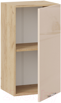 Шкаф навесной для кухни ТриЯ Весна 1В4 (дуб крафт золотой/ваниль глянец)