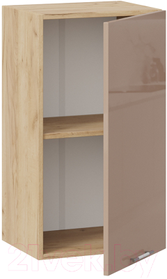 Шкаф навесной для кухни ТриЯ Весна 1В4 (дуб крафт золотой/кофе с молоком)