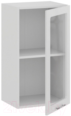 Шкаф навесной для кухни ТриЯ Весна 1В4С (белый/белый глянец)
