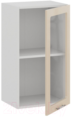 Шкаф навесной для кухни ТриЯ Весна 1В4С (белый/ваниль глянец)