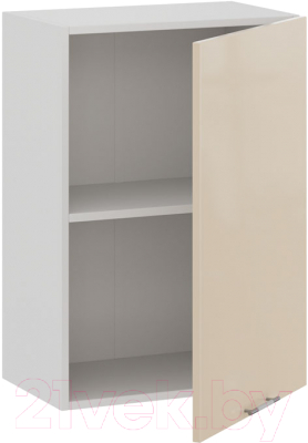Шкаф навесной для кухни ТриЯ Весна 1В5 (белый/ваниль глянец)