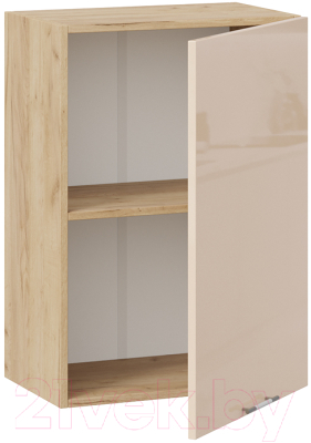 Шкаф навесной для кухни ТриЯ Весна 1В5 (дуб крафт золотой/ваниль глянец)