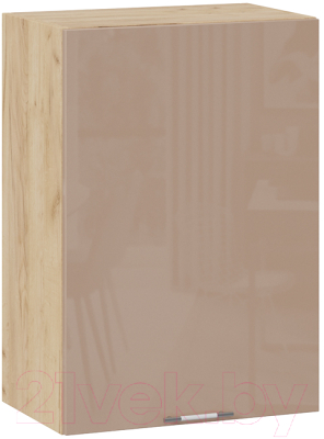 Шкаф навесной для кухни ТриЯ Весна 1В5 (дуб крафт золотой/кофе с молоком) - фото