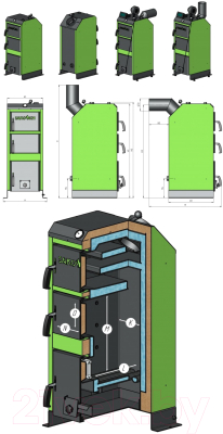 Твердотопливный котел Sakovich Universal 16кВт 5мм