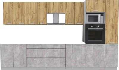 Готовая кухня Интерлиния Мила Лайт 3.6 ВТ без столешницы - фото