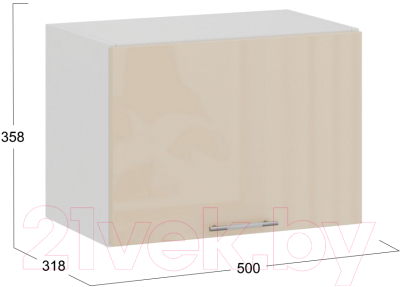 Шкаф под вытяжку ТриЯ Весна 1В5Г (белый/ваниль глянец)