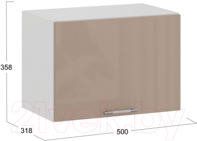 Шкаф под вытяжку ТриЯ Весна 1В5Г (белый/кофе с молоком)