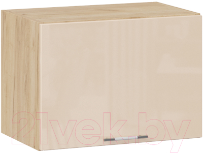 Шкаф под вытяжку ТриЯ Весна 1В5Г (дуб крафт золотой/ваниль глянец) - фото