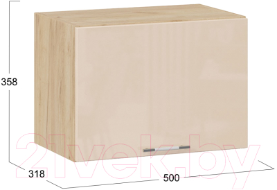 Шкаф под вытяжку ТриЯ Весна 1В5Г (дуб крафт золотой/ваниль глянец)