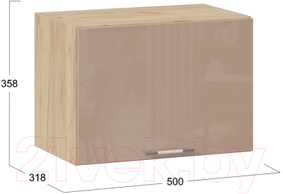 Шкаф под вытяжку ТриЯ Весна 1В5Г (дуб крафт золотой/кофе с молоком)