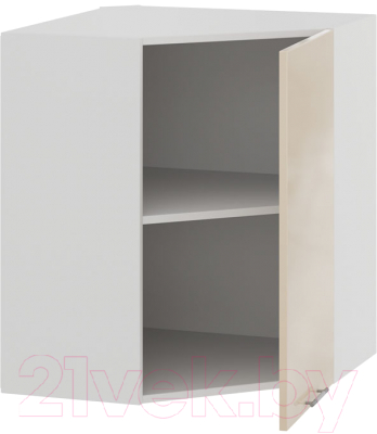 Шкаф навесной для кухни ТриЯ Весна 1В6У (белый/ваниль глянец)