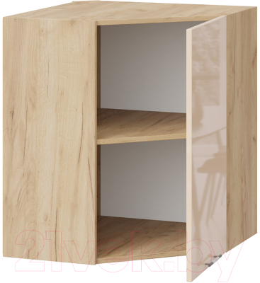 Шкаф навесной для кухни ТриЯ Весна 1В6У (дуб крафт золотой/ваниль глянец)