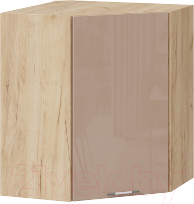 Шкаф навесной для кухни ТриЯ Весна 1В6У (дуб крафт золотой/кофе с молоком) - фото