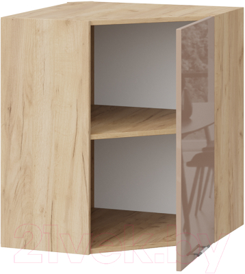 Шкаф навесной для кухни ТриЯ Весна 1В6У (дуб крафт золотой/кофе с молоком)