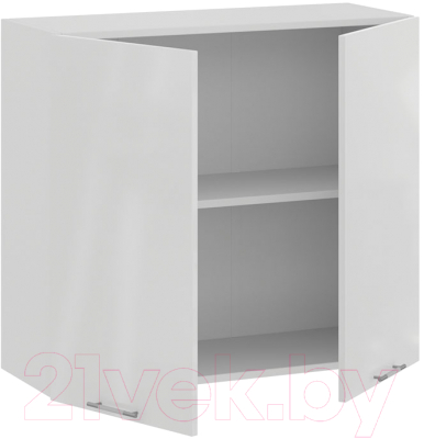 Шкаф навесной для кухни ТриЯ Весна 1В8 (белый/белый глянец)