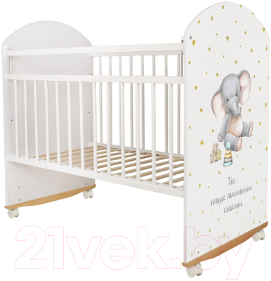 Детская кроватка INDIGO My Sleepy Слоник колесо-качалка
