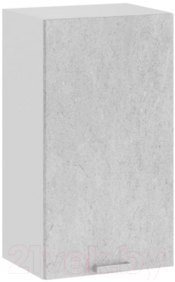 Шкаф навесной для кухни ТриЯ Гранита 1В4 (белый/бетон снежный) - фото