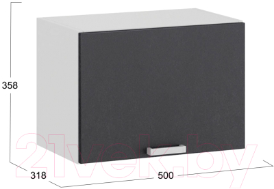 Шкаф под вытяжку ТриЯ Гранита 1В5Г (белый/бетон графит)