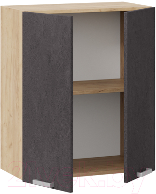 Шкаф навесной для кухни ТриЯ Гранита 1В6 (дуб крафт золотой/бетон графит)