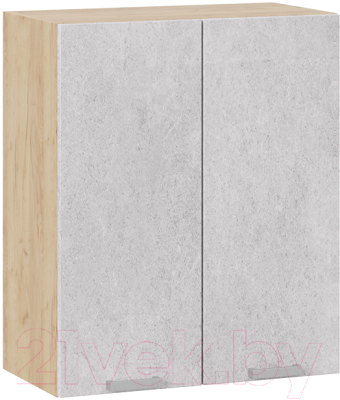 Шкаф навесной для кухни ТриЯ Гранита 1В6 (дуб крафт золотой/бетон снежный) - фото