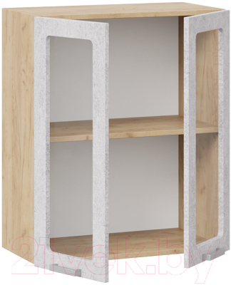 Шкаф навесной для кухни ТриЯ Гранита 1В6С (дуб крафт золотой/бетон снежный)